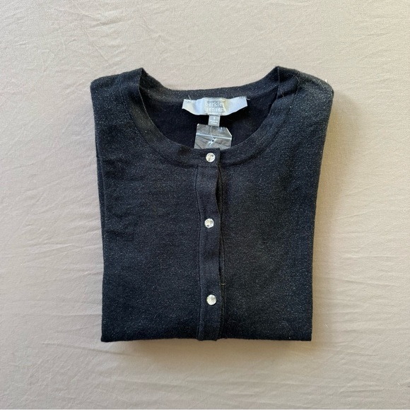 Berkley Jensen Shimmer Gem Button Cardigan - Picture 1 of 5